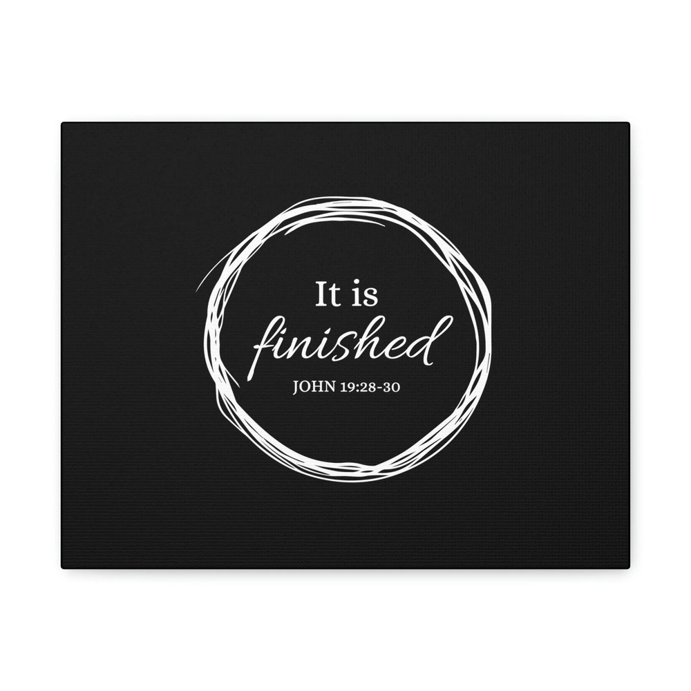 Scripture Walls It Is Finished 2 Timothy 4:7 Circle Black Christian Wall Art